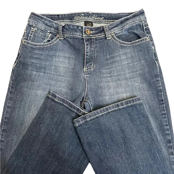 Wired Heart Western Midrise Embroidered Pockets Cowgirl Bootcut Jeans size 31 - Picture 3 of 14